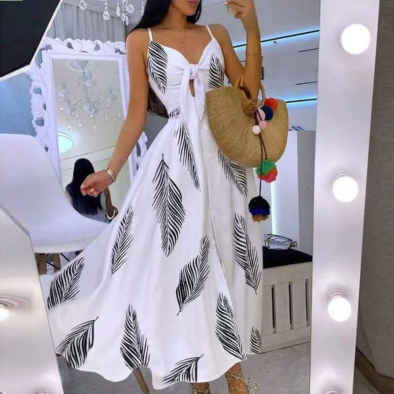 Tie-Front Midi Sundress