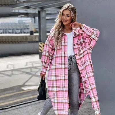 Plaid Flannel Shirt-Jacket