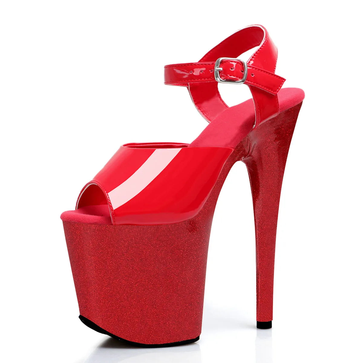Seeing Red Platform Pole Dance Sandals – 8" Heel |  Buckle