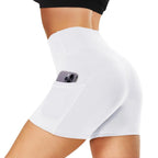 High Waist Butt Lift Biker Shorts with Pockets