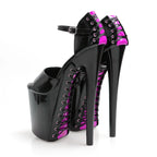 8 Inch Lace-Up Platform Buckle Ankle Strap Pole Dance Heels