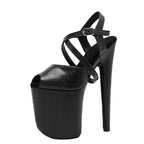 Snakeskin Platform Pole Sandals – 8" Heel