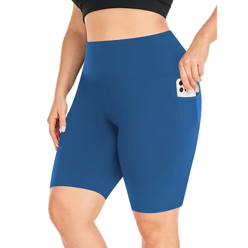 Curves High Waist Yoga Shorts