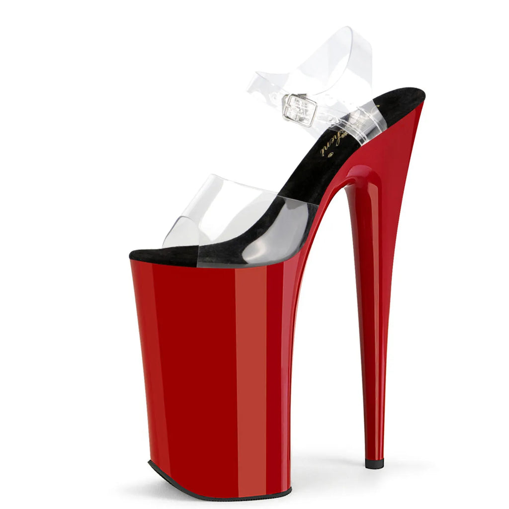 10 Inch Clear Strap Platform Pole Dance Sandal