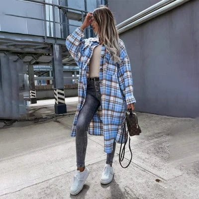 Plaid Flannel Shirt-Jacket