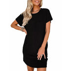 Contrast Twist Ribbed Mini Dress with Pocket