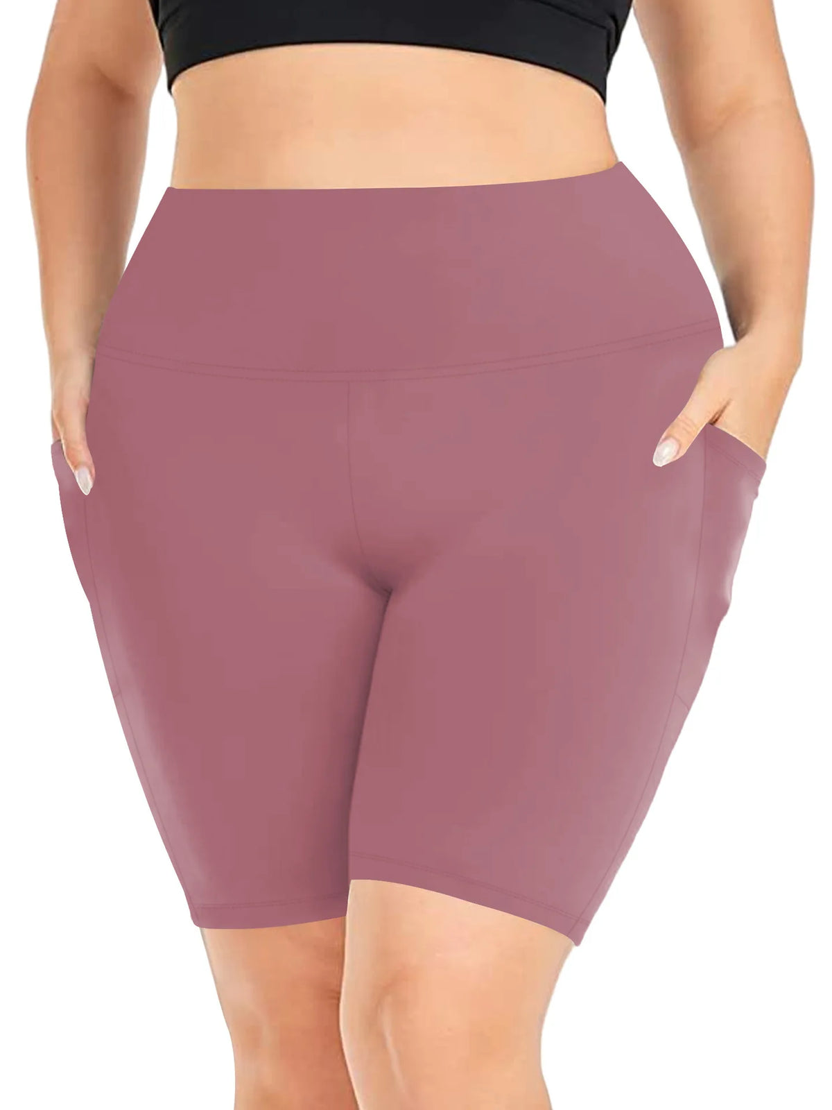 Curves High Waist Yoga Shorts