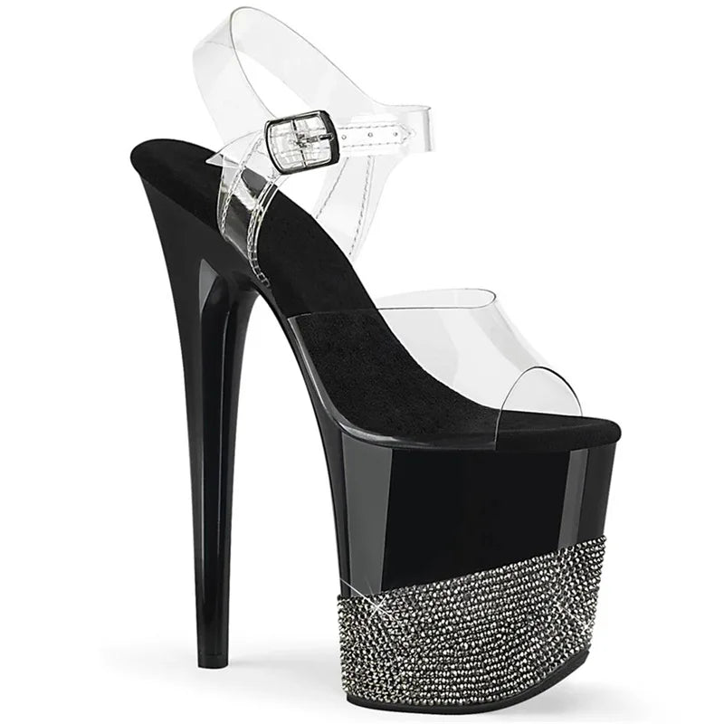8 Inch Rhinestone Platform Pole Dance Heels