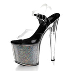 8 Inch Glitter Platform Pole Dance Sandals