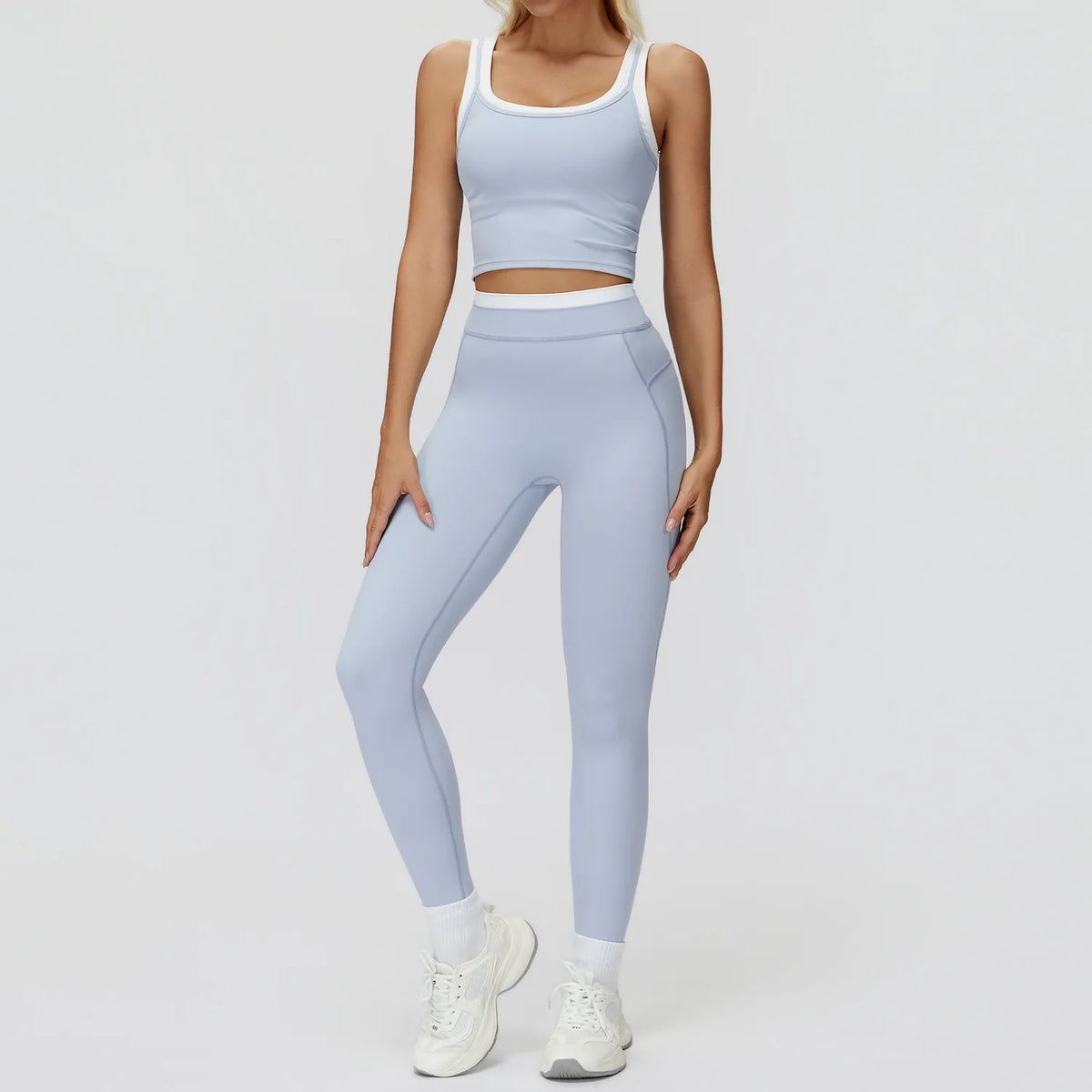 Women's Contrast Colour Yoga Set