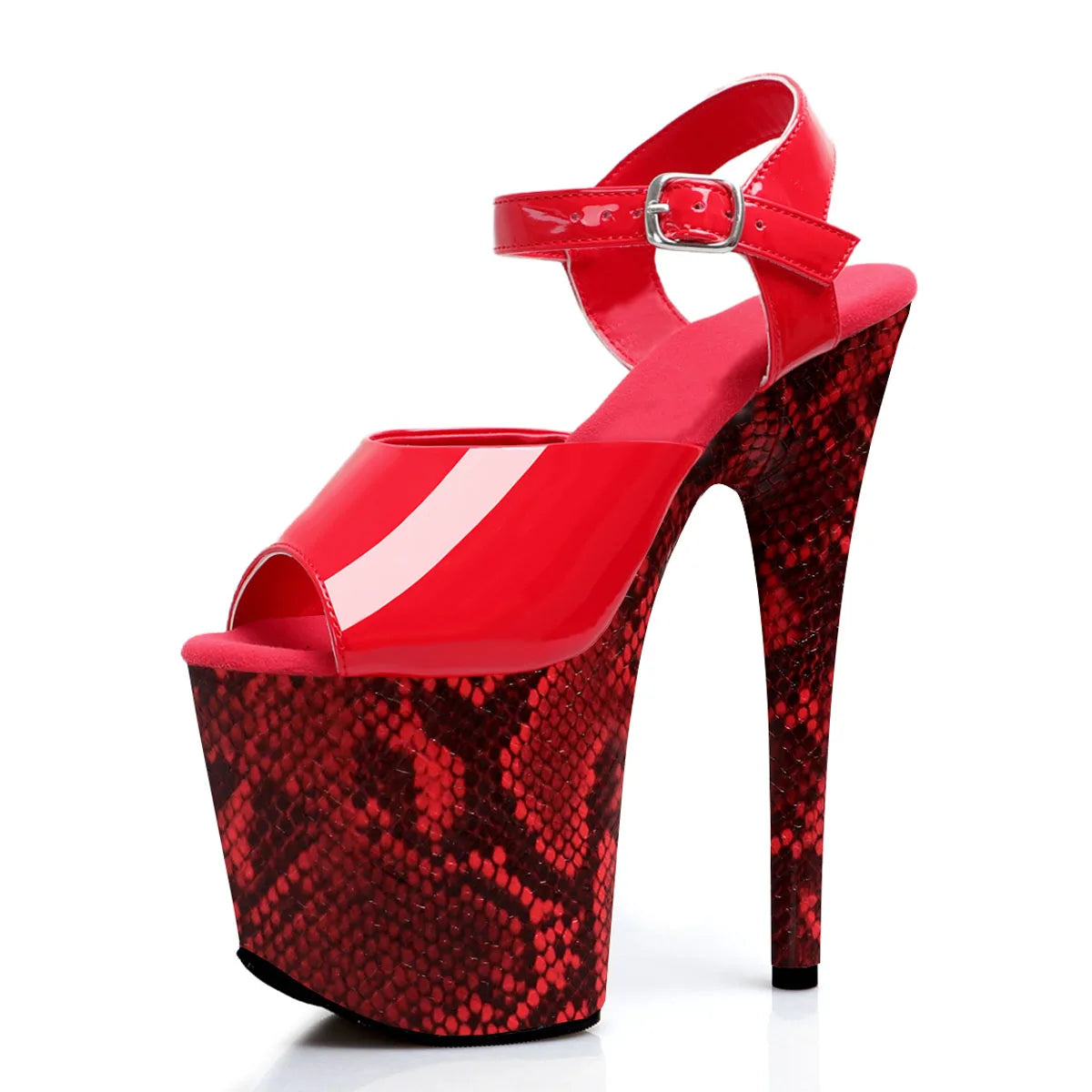 Seeing Red Platform Pole Dance Sandals – 8" Heel |  Buckle