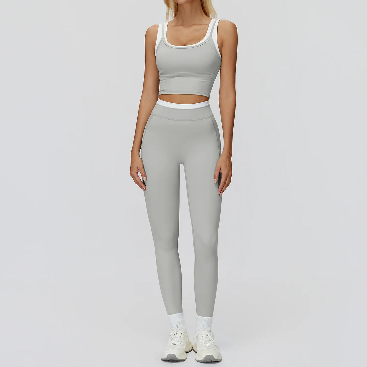 Women's Contrast Colour Yoga Set