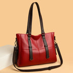 Vegan Leather Women's Tote Bag – Large Capacity Shoulder & Crossbody Handbag