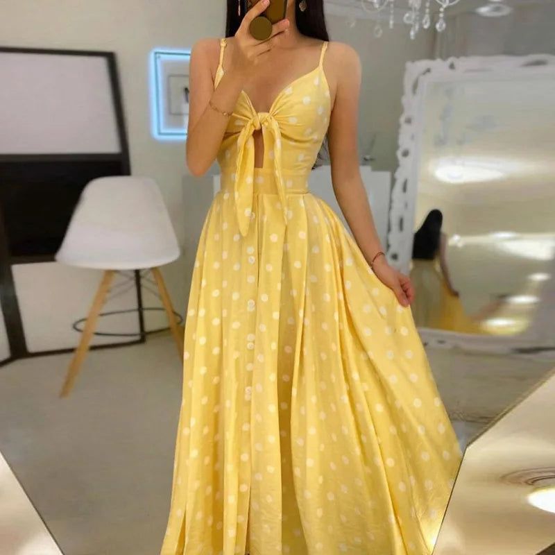 Tie-Front Midi Sundress
