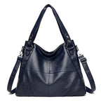 Vegan Leather Women's Shoulder Bag – Vintage Fashion Handbag with Large Capacity