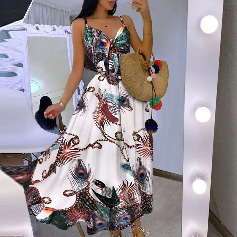 Tie-Front Midi Sundress