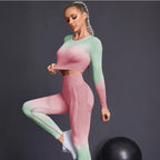 Women's Gradient Long-Sleeve Yoga Set