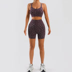 Leopard Print Seamless Yoga Set