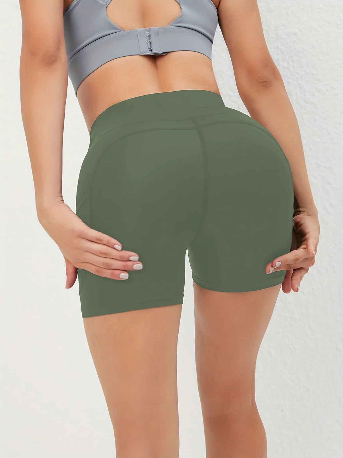 Women's High-Waist Yoga Shorts with Pocket