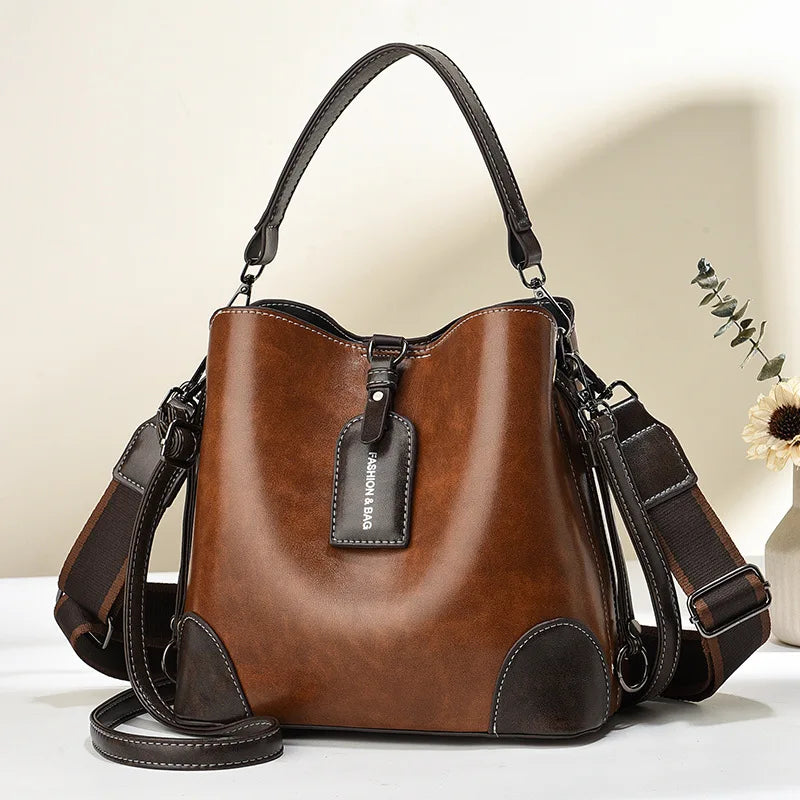 Vegan Leather Crossbody Bag – Adjustable Shoulder Strap Handbag for Women