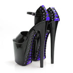 8 Inch Lace-Up Platform Buckle Ankle Strap Pole Dance Heels