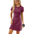 Solid Colour Casual Summer Dress