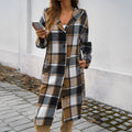 Plaid Hooded Longline Shacket