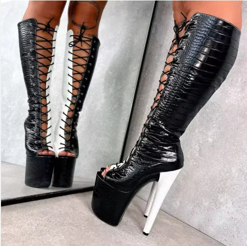 8" Platform Pole Dance Boots