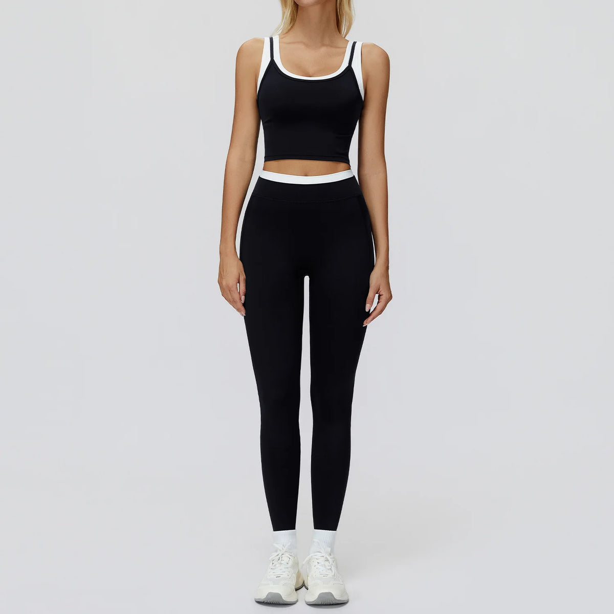 Women's Contrast Colour Yoga Set