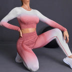 Women's Gradient Long-Sleeve Yoga Set
