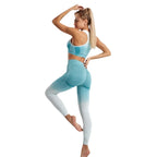 Gradient Seamless Sports Bra & High-Waist Legging Set