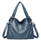 Vegan Leather Women's Shoulder Bag – Vintage Fashion Handbag with Large Capacity