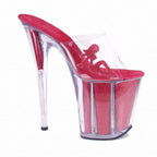 8 Inch Crystal Clear Pole Dancer Platform Heels