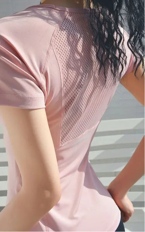 Women's Mesh Quick-Dry Fitted Yoga Top