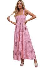 Smocked Tie-Strap Maxi Dress | Dot Print & Solid