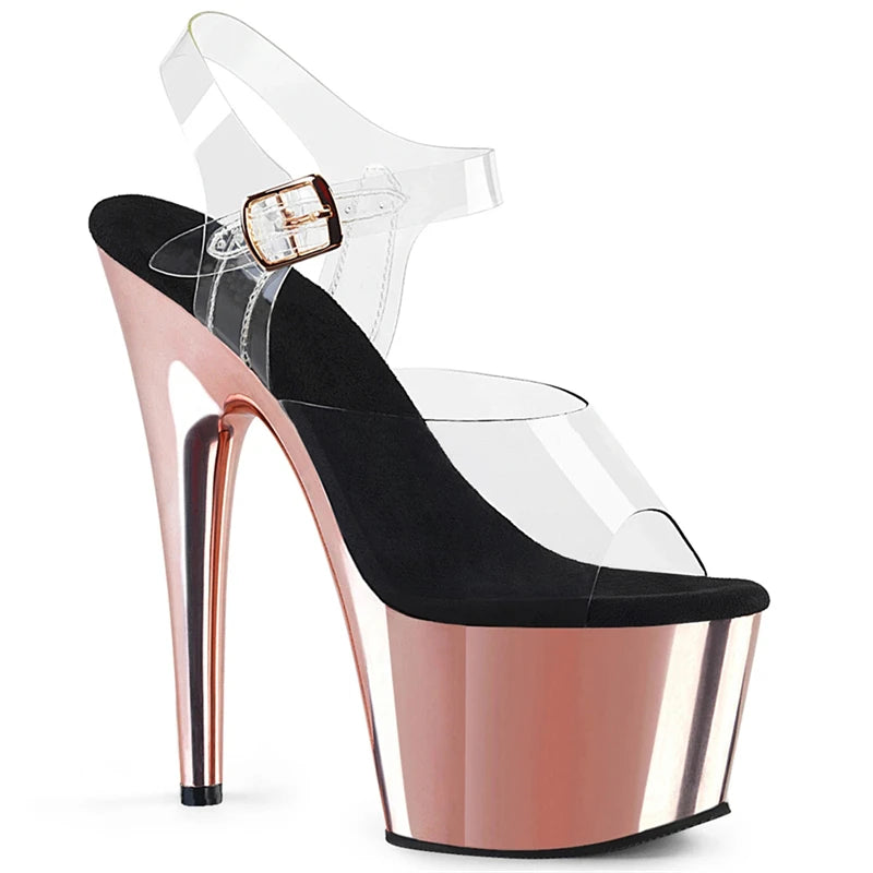7 Inch  Buckle Platform Pole Dance Heels