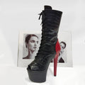 Knee-High Lace-Up Pole Dance Boots – 7" Heel
