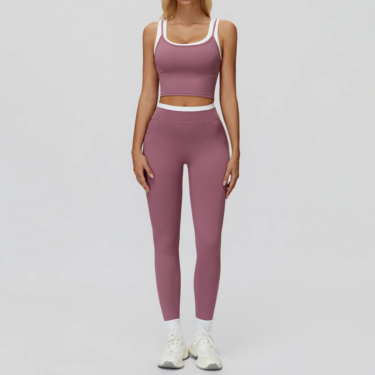 Women's Contrast Colour Yoga Set