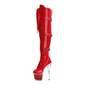 7 Inch Over-the-Knee Zip Pole Dance Boots