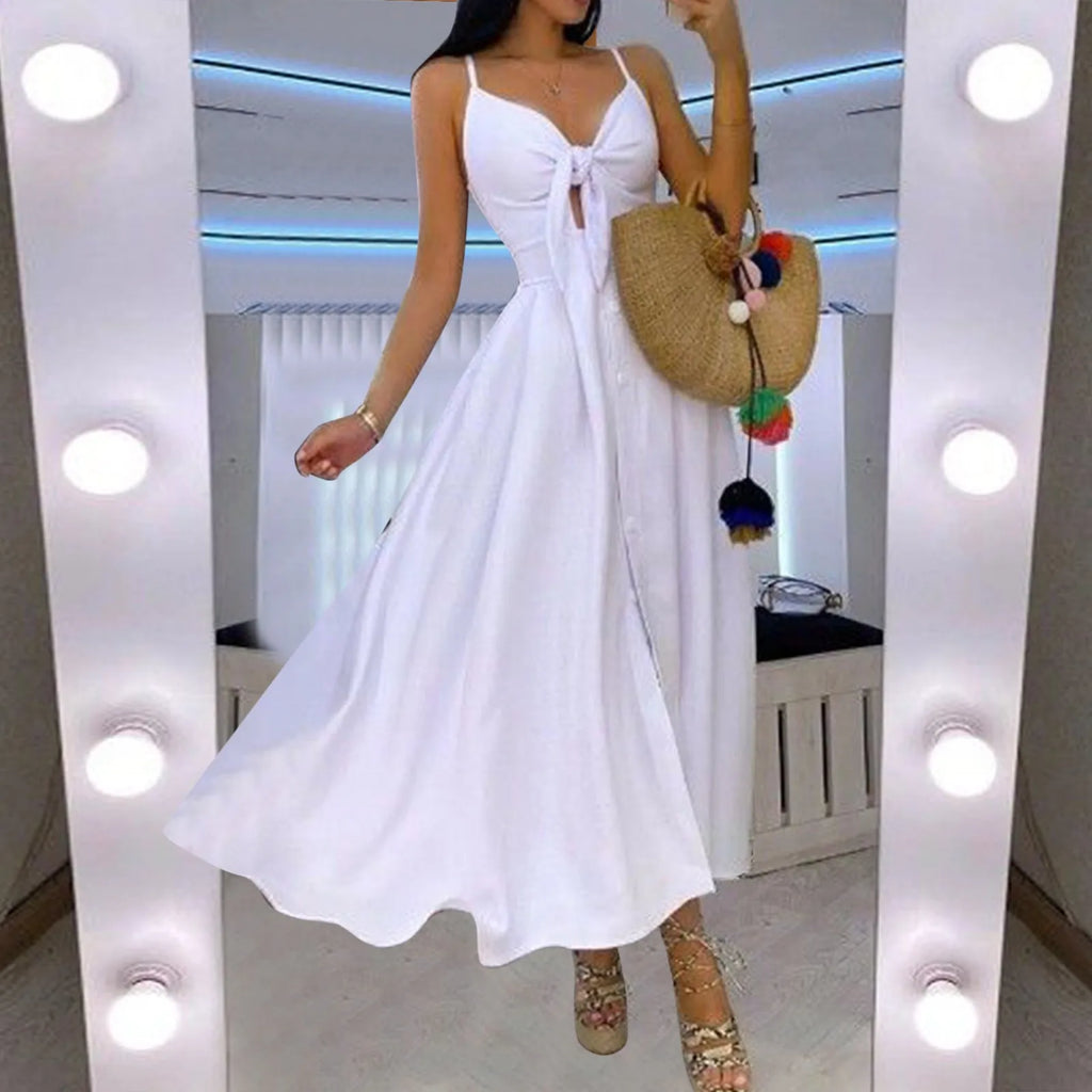 Tie-Front Midi Sundress