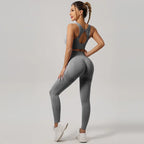 High Waist Leggings & Sports Bra Yoga Set | Scrunch Butt Two-Piece