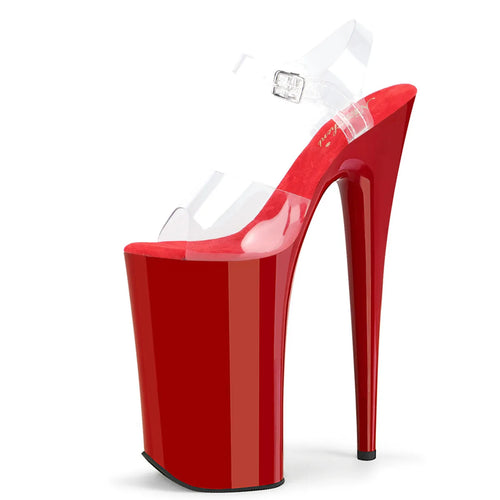10 Inch Clear Strap Platform Pole Dance Sandal