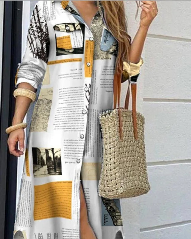 Button-Down Maxi Shirt Dress