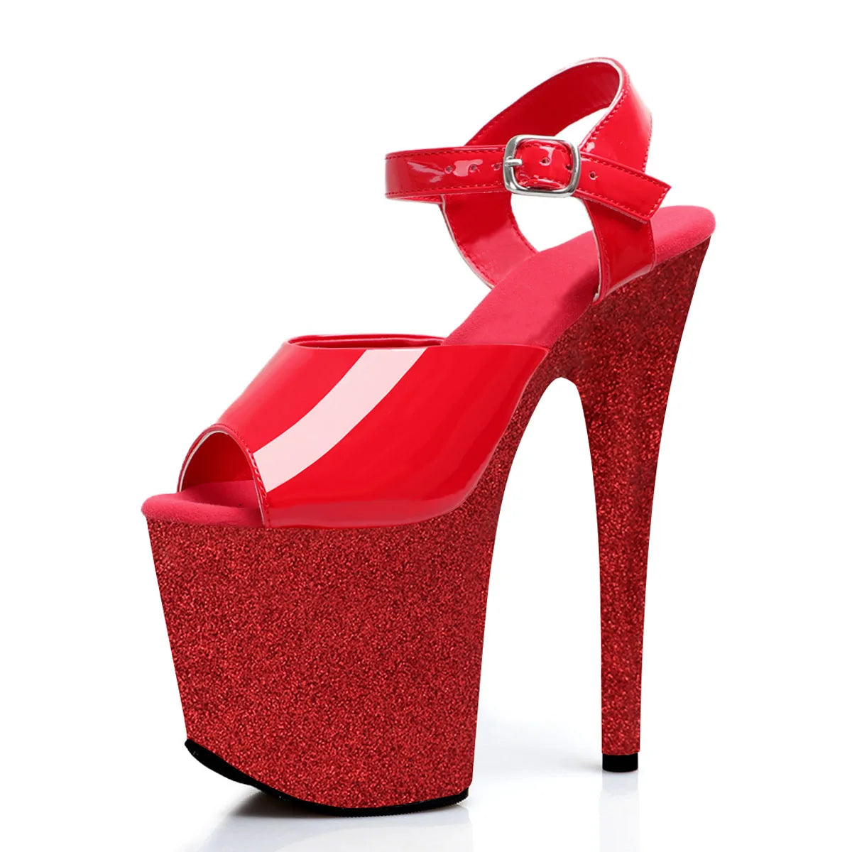 Seeing Red Platform Pole Dance Sandals – 8" Heel |  Buckle
