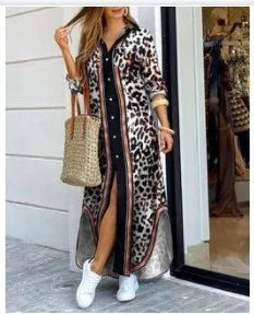 Button-Down Maxi Shirt Dress