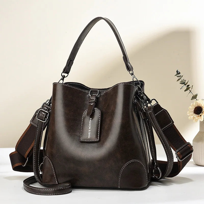 Vegan Leather Crossbody Bag – Adjustable Shoulder Strap Handbag for Women
