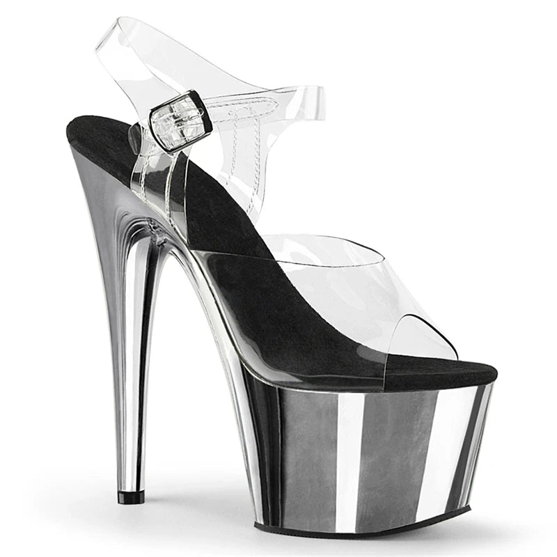 7 Inch  Buckle Platform Pole Dance Heels