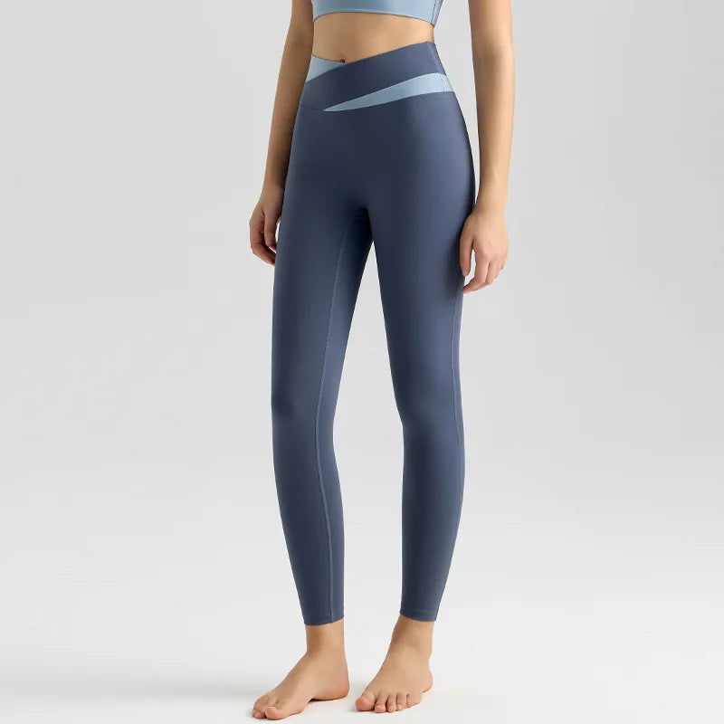 Color-Blocked High-Waisted Butt-Lifting Yoga Leggings