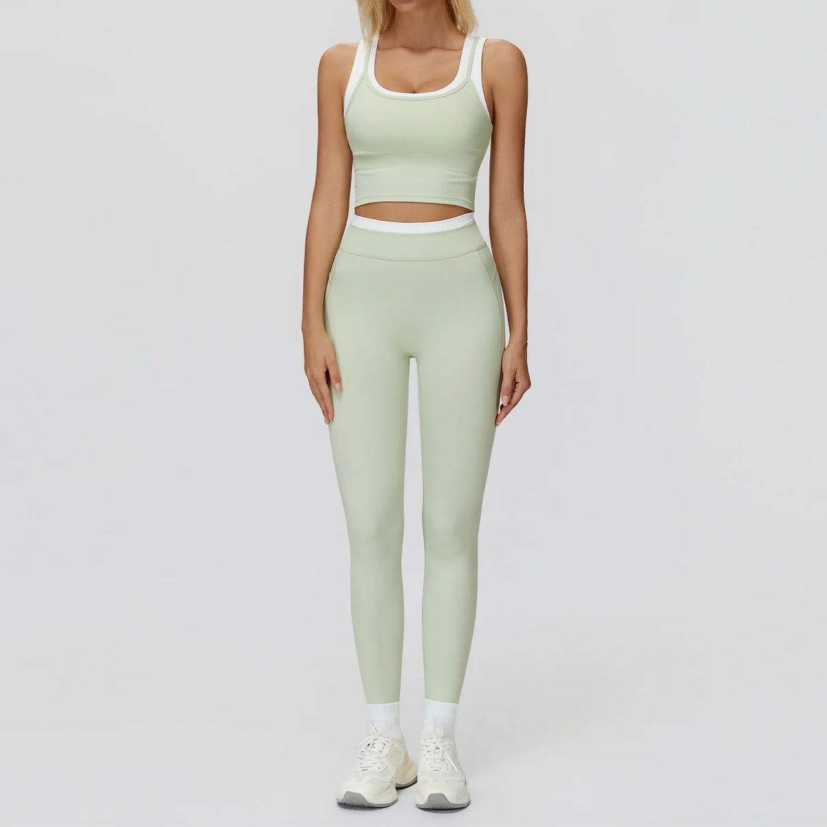 Women's Contrast Colour Yoga Set