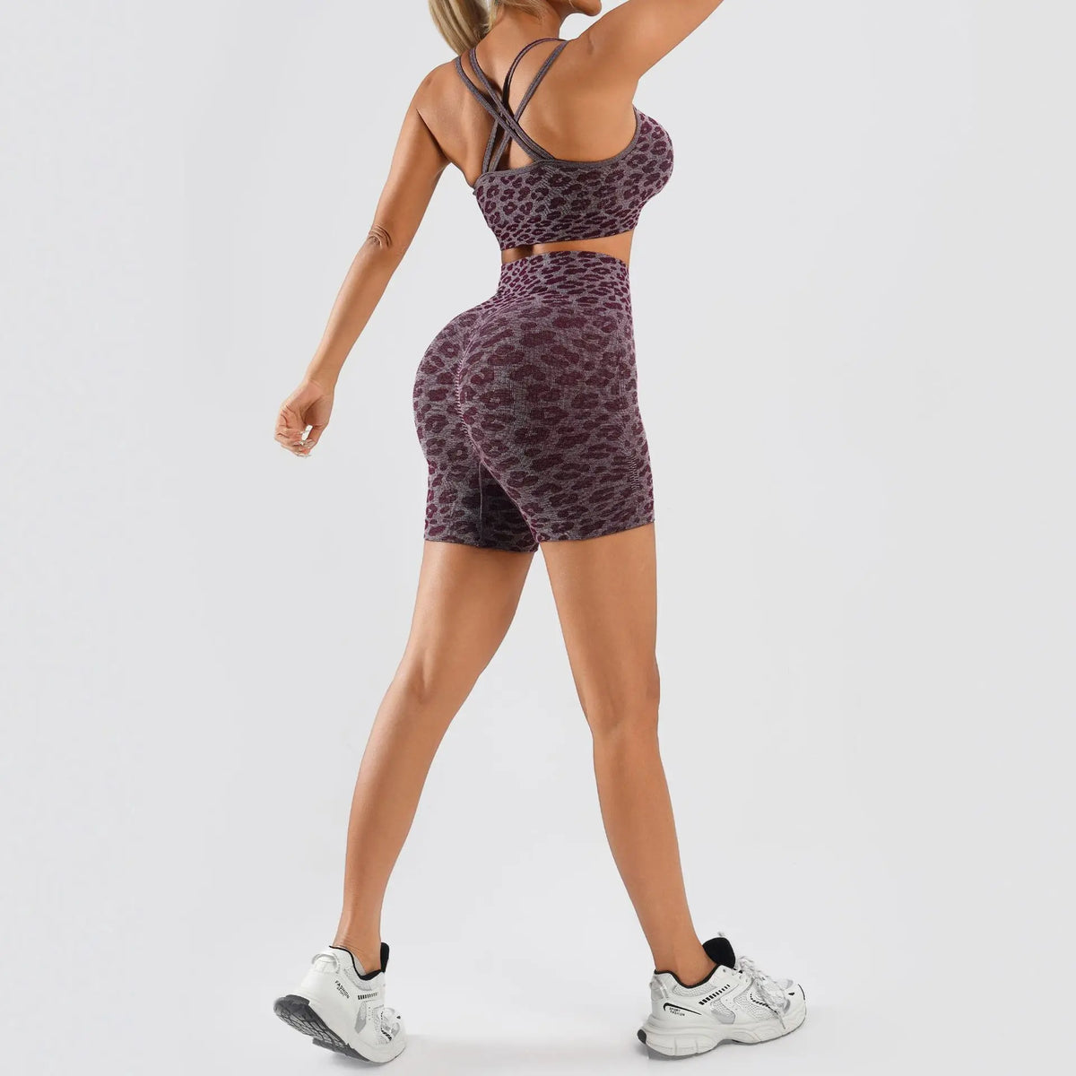 Leopard Print Seamless Yoga Set
